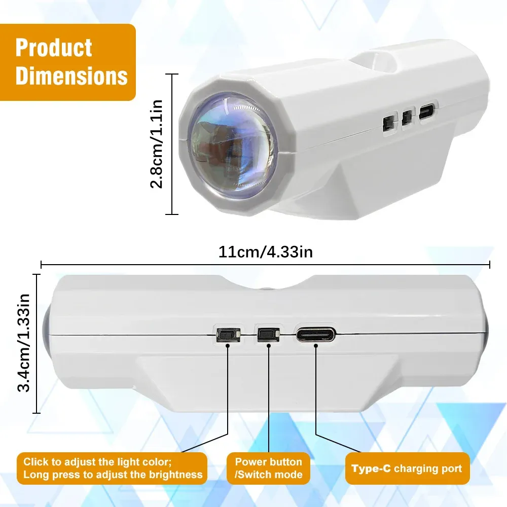 Veilleuse LED à détecteur de mouvement rechargeable USB-C, lampe murale sans fil à coller pour chambre, couloir et placard 5