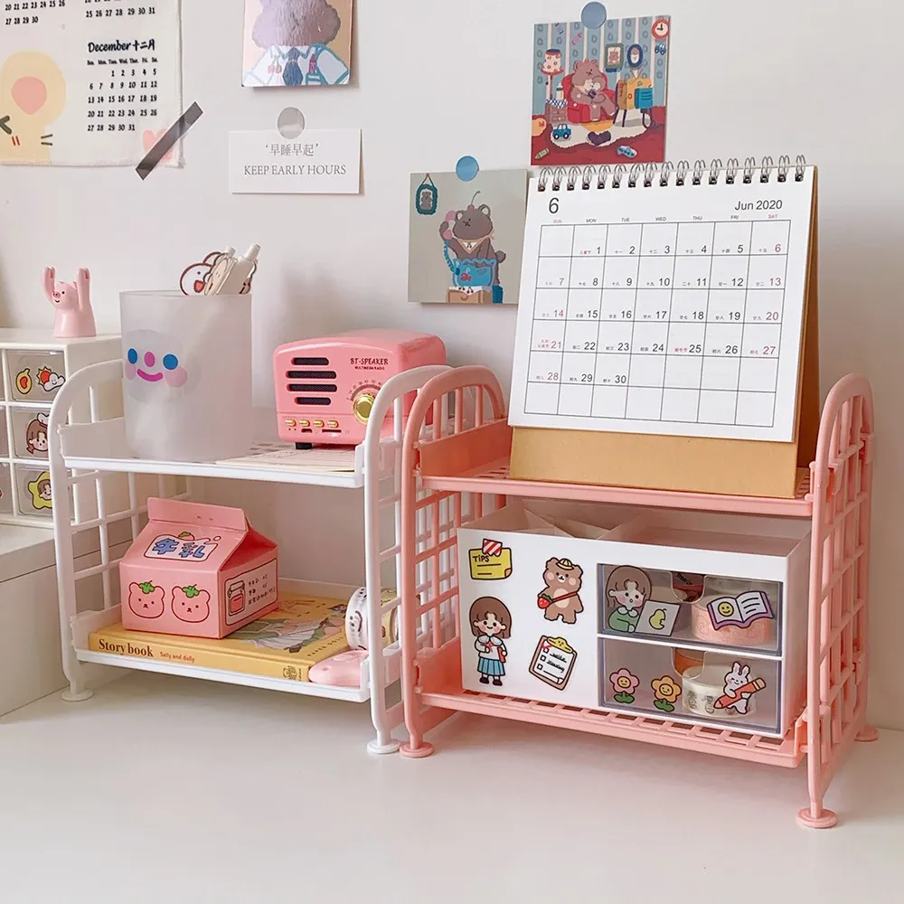 Support de rangement de bureau en situation