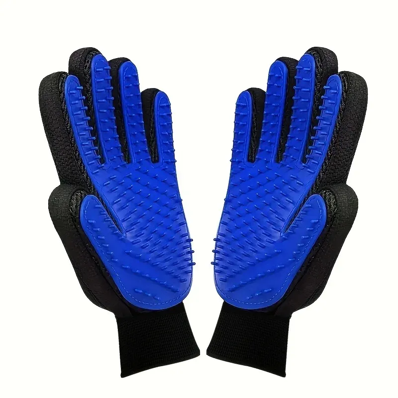 Lot de 2 gants de toilettage pour chiens et chats, gants de massage et de caresse 5