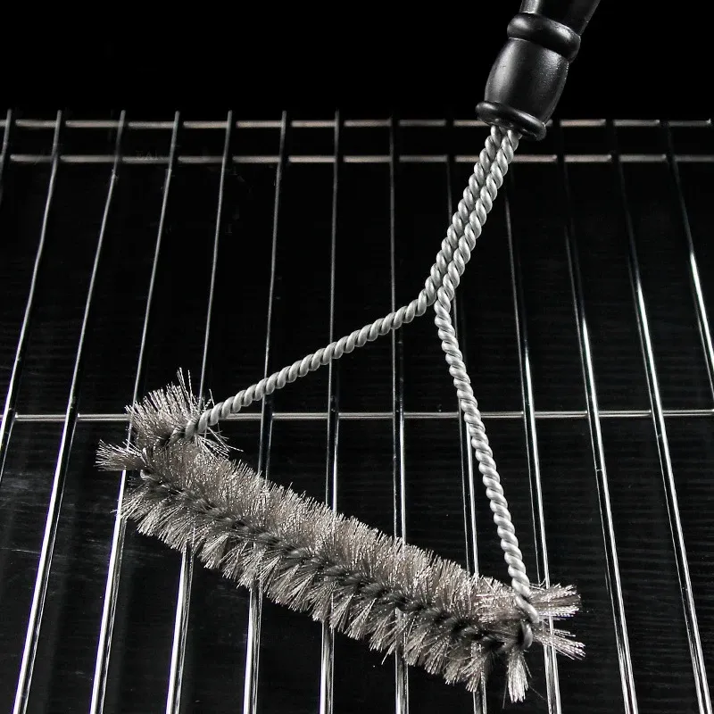 Brosse de nettoyage pour barbecue à poils en acier inoxydable 2