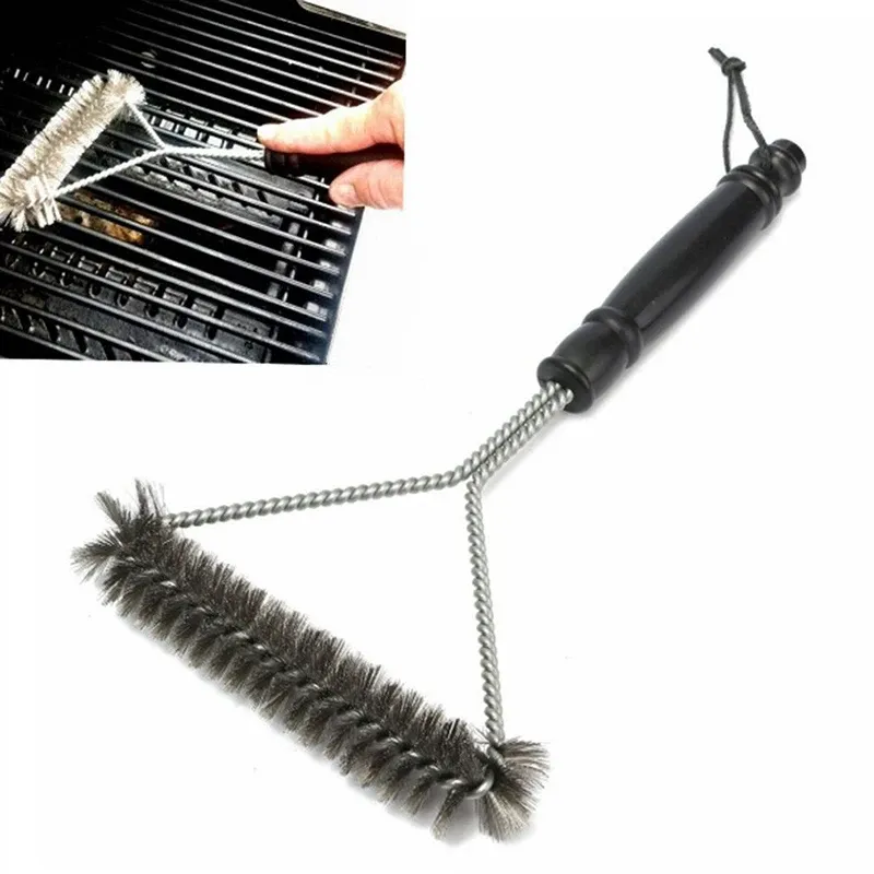 Brosse de nettoyage pour gril, vue rapprochée