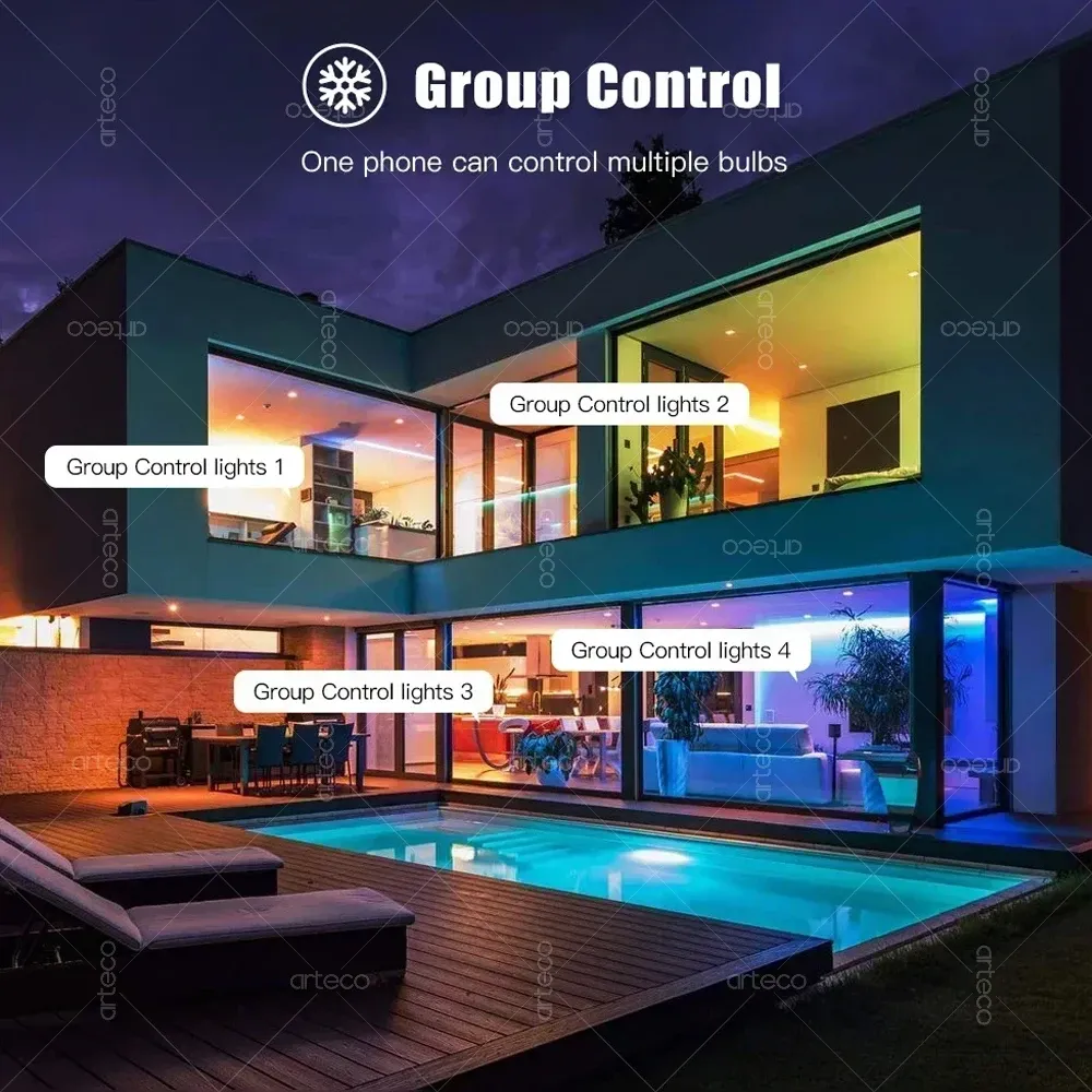 Ampoule LED intelligente Tuya E14 à intensité variable, WiFi, Zigbee et Bluetooth, 2700–6500 K, RVB, compatible Alexa et Google 6