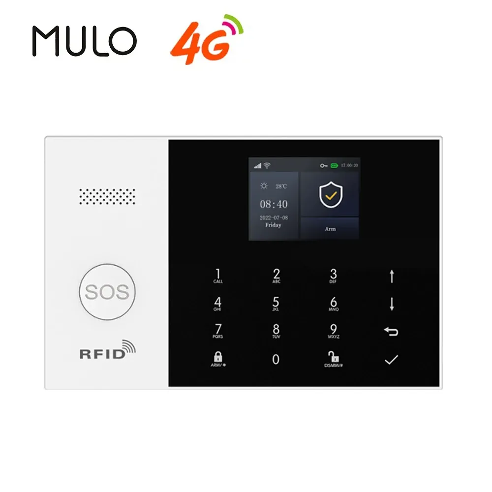 Système d'alarme intelligent PGST 4G WiFi GSM pour maison, kit sans fil avec capteur de porte, compatible application Smart Life et Alexa, capteur 433 MHz 13