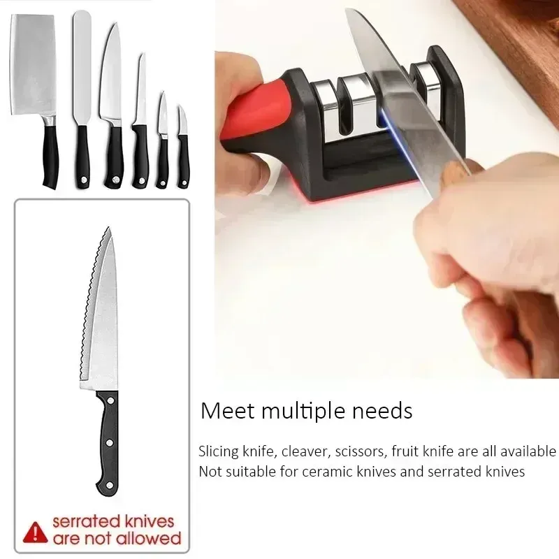 Aiguiseur de couteaux de cuisine en utilisation