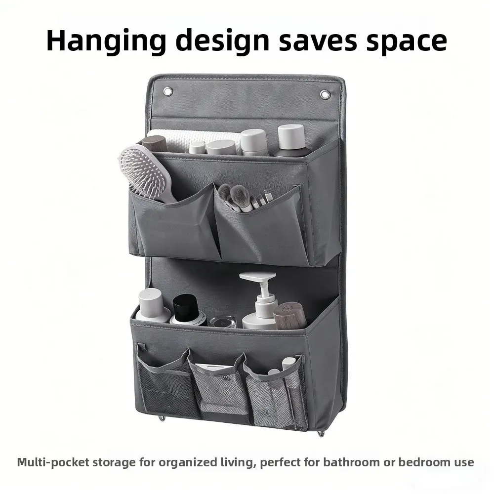 Organisateur mural polyvalent gris, mise en situation