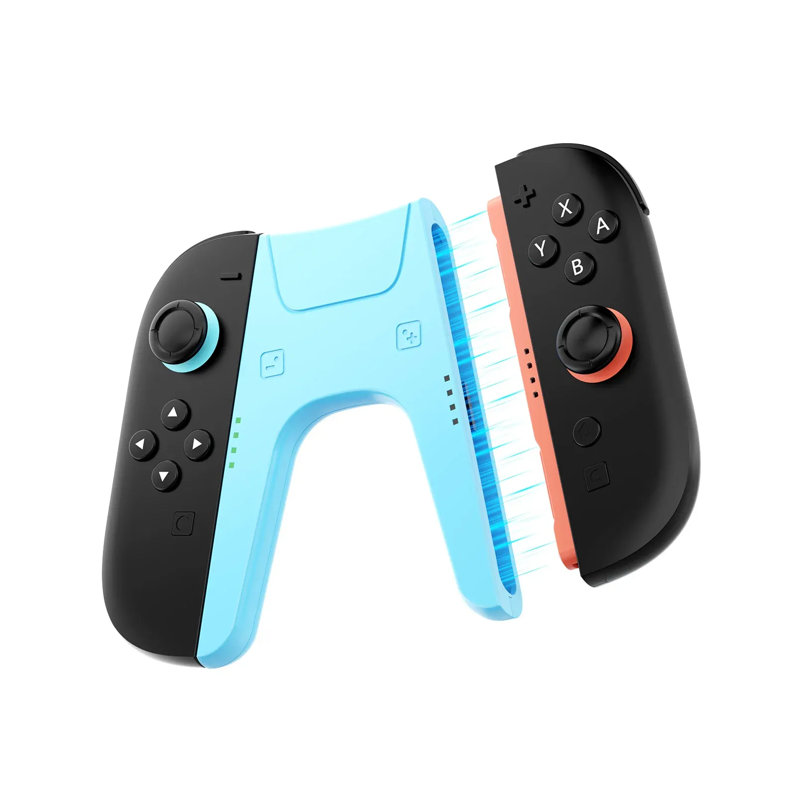 Poignée de charge double Type-C avec indicateur LED pour 2 manettes Joy-Con, compatible Switch et Switch 2 7