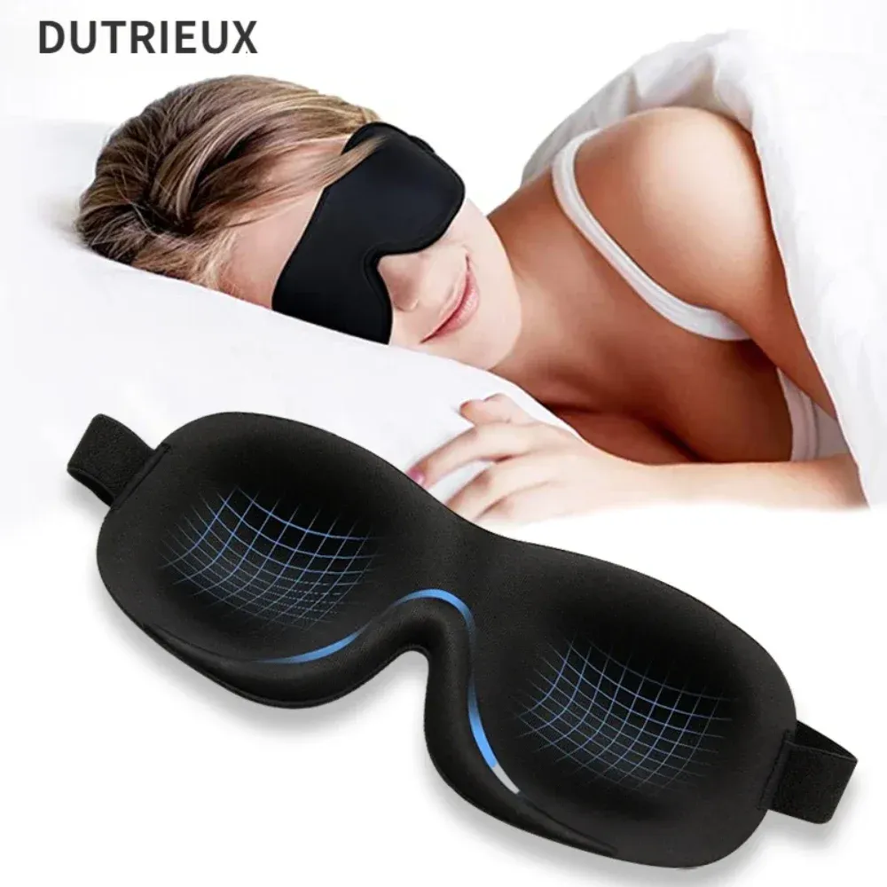 Masque de sommeil 3D, occultant, respirant, couvre-yeux, sommeil naturel, mousse à mémoire de forme, bandeau pour les yeux - Image 1