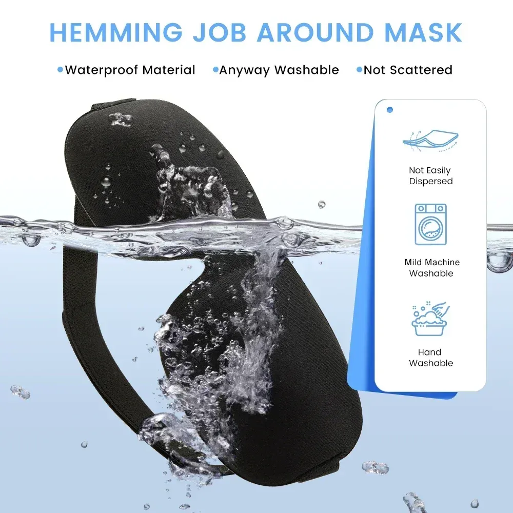 Masque de sommeil 3D, occultant, respirant, couvre-yeux, sommeil naturel, mousse à mémoire de forme, bandeau pour les yeux 3