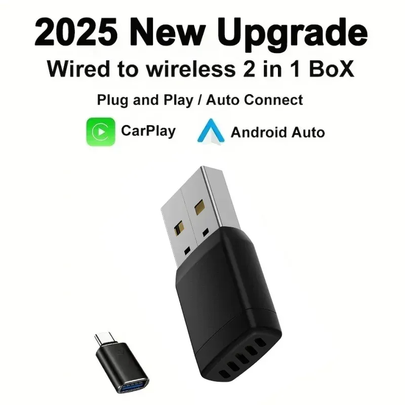 Adaptateur sans fil CarPlay et Android Auto pour véhicules d'origine, USB, Wi-Fi et Bluetooth, connexion automatique, mise à jour OTA 7