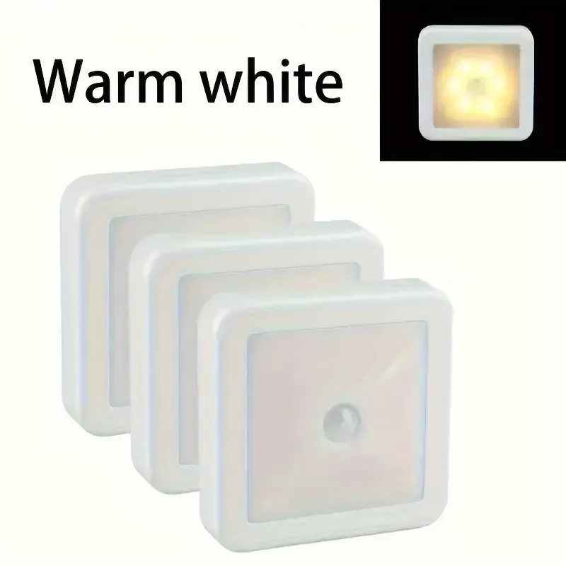 Veilleuse LED intelligente à détecteur de mouvement, fonctionnant sur piles, pour WC, chambre et couloir 8
