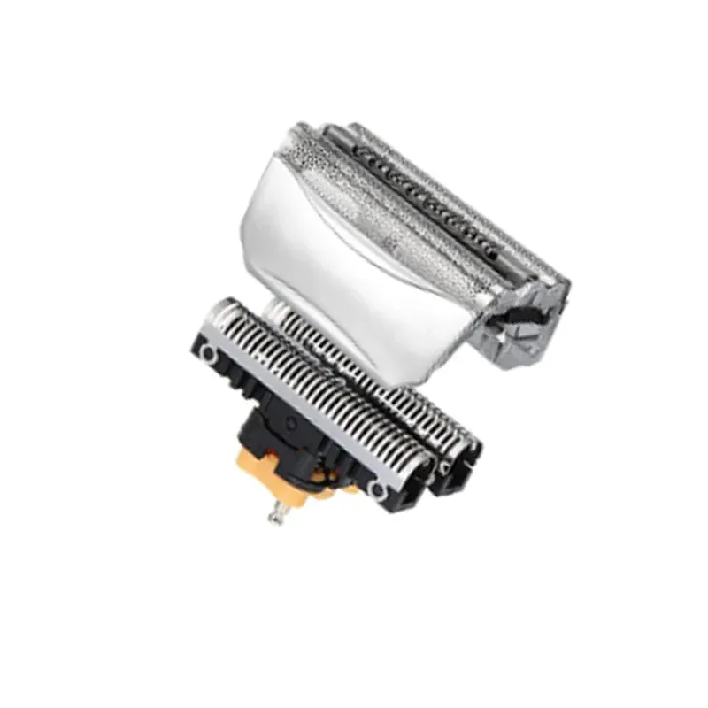 Tête de coupe de rechange en aluminium argenté 51S, compatible avec rasoirs électriques Braun séries 5 : WFS1, WFS2, 510, 550, 560, 570CC, 590CC 5