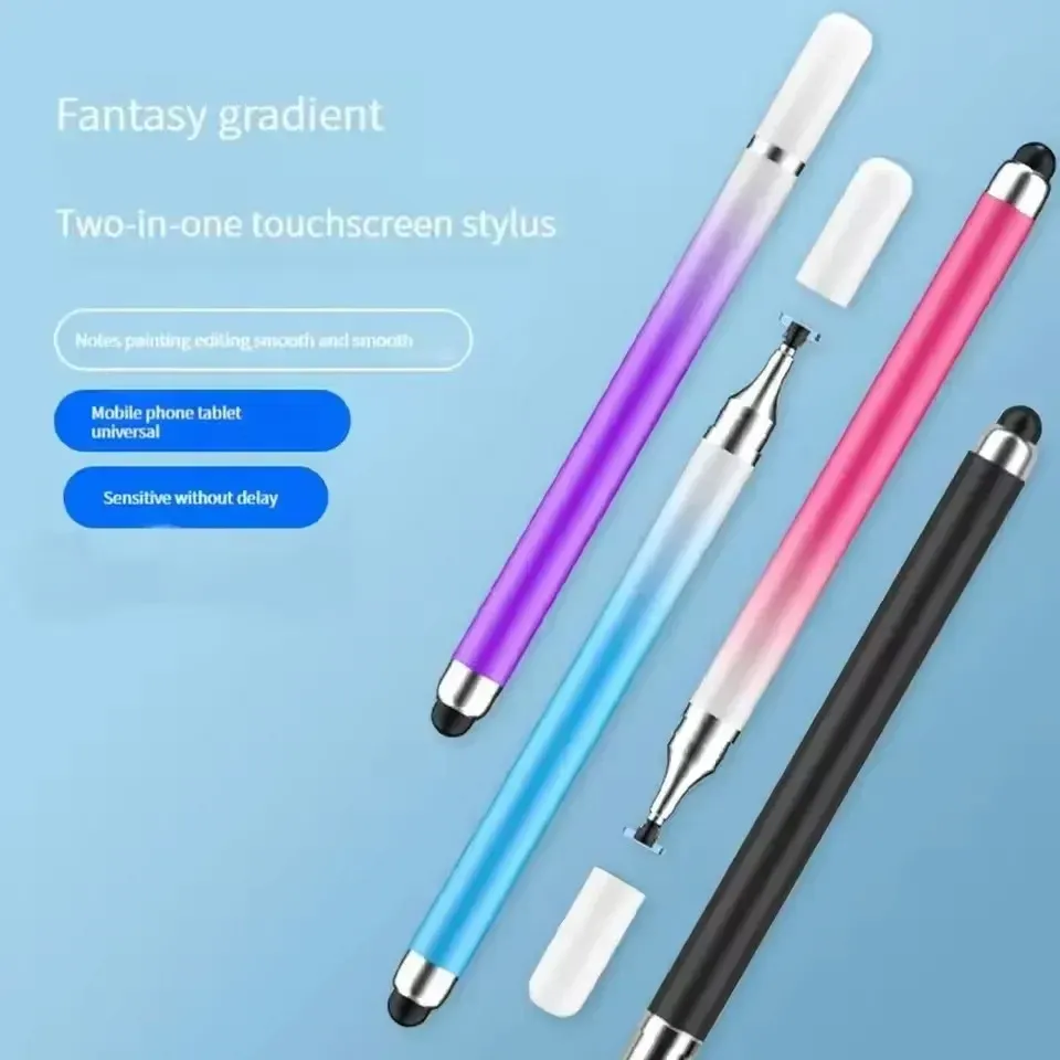 Stylet universel 2 en 1 pour tablette et smartphone Android et iOS, stylet pour iPad, stylet pour tablette graphique, stylet à écran tactile capacitif 6