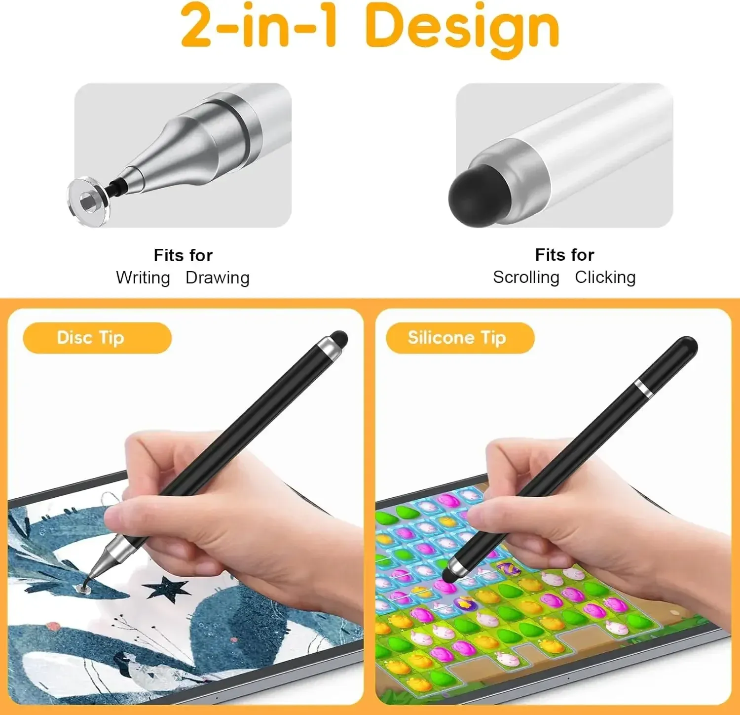 Stylet universel 2 en 1, prise en main