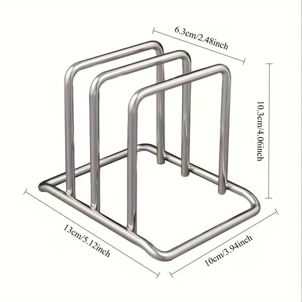 Support en acier inoxydable pour planches à découper, vue d'ensemble
