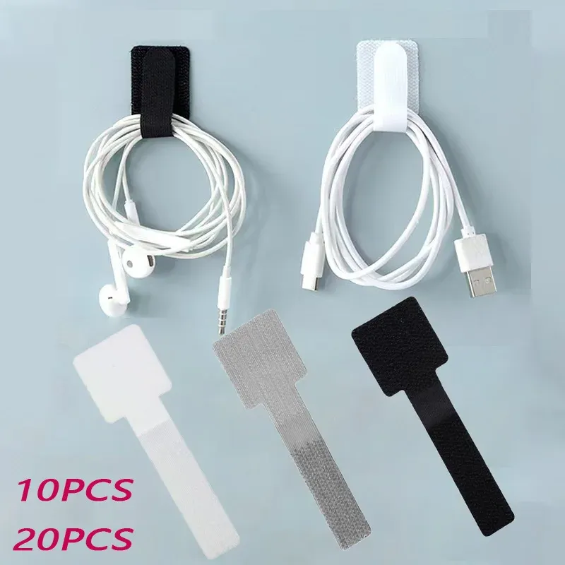 Porte-Câble Autoadhésif et Réglable pour Organisation de Bureau, Attache Réutilisable 2