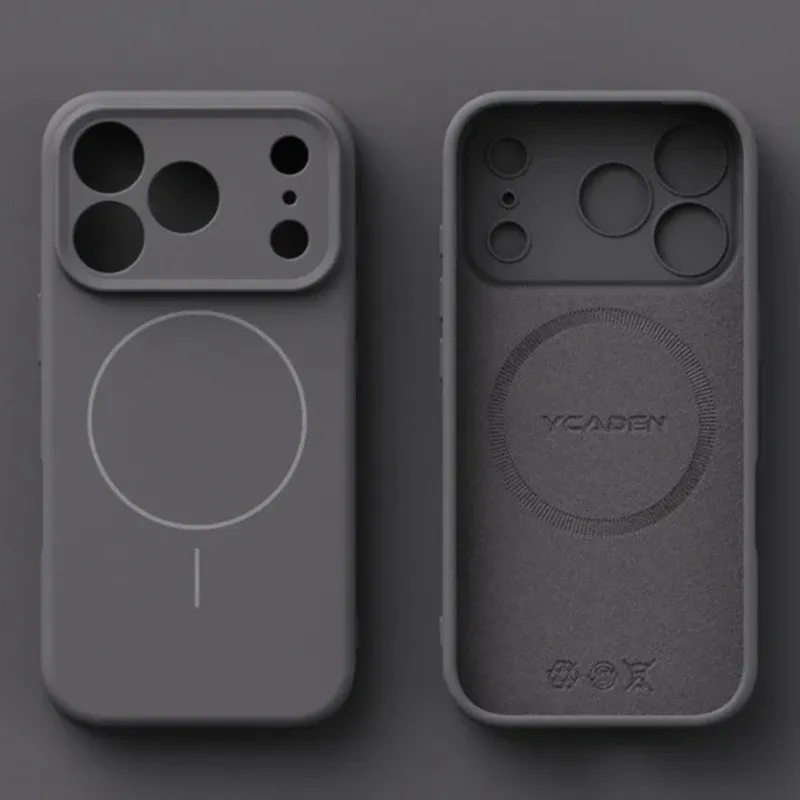 Coque en silicone liquide magnétique d'origine pour MagSafe, compatible iPhone 18, 17, 16, 15, 14 et 13 Pro Max, 16 Plus, 17 Air, coque souple au toucher doux