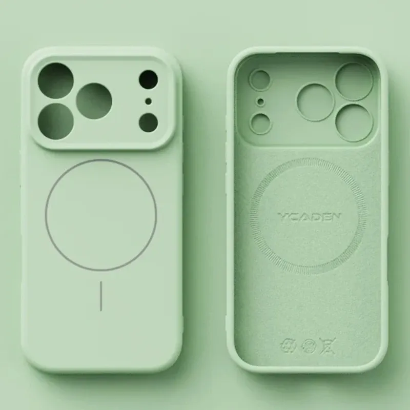Coque en silicone liquide magnétique d'origine pour MagSafe, compatible iPhone 18, 17, 16, 15, 14 et 13 Pro Max, 16 Plus, 17 Air, coque souple au toucher doux 5