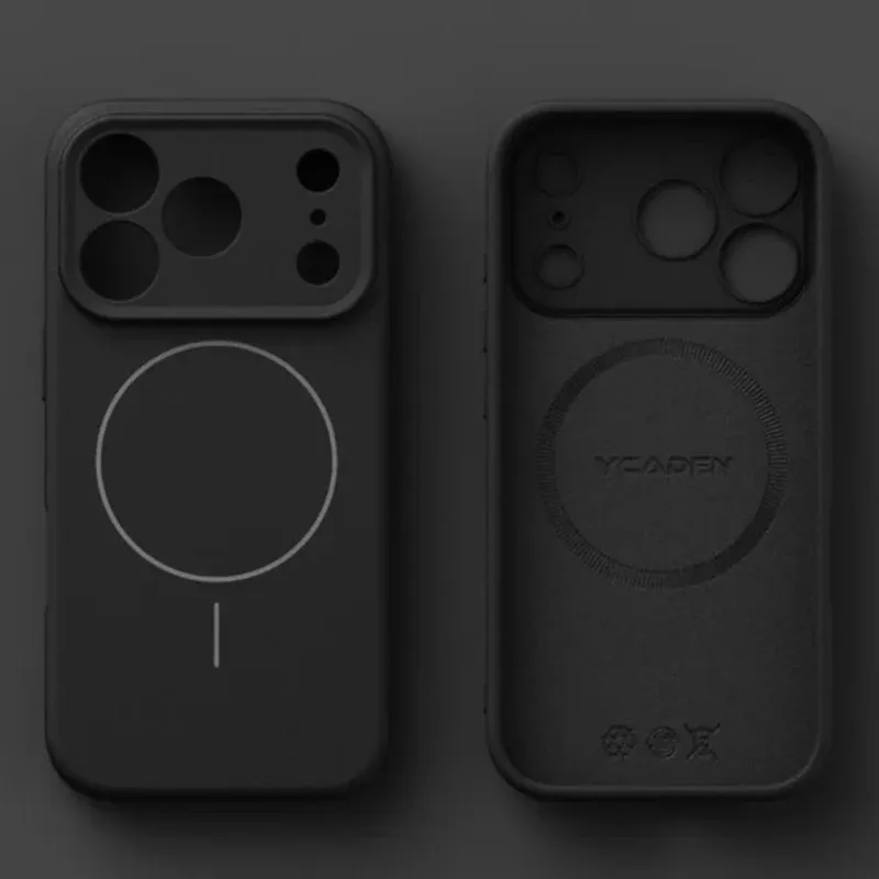 Coque en silicone liquide magnétique, détail des bords