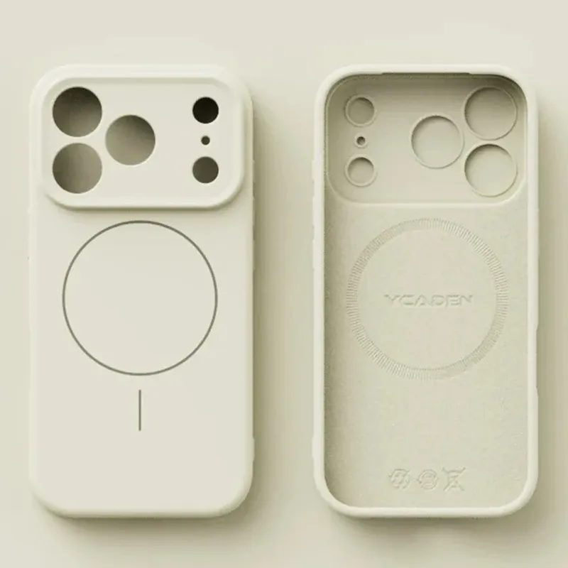 Coque en silicone liquide magnétique, mise en situation