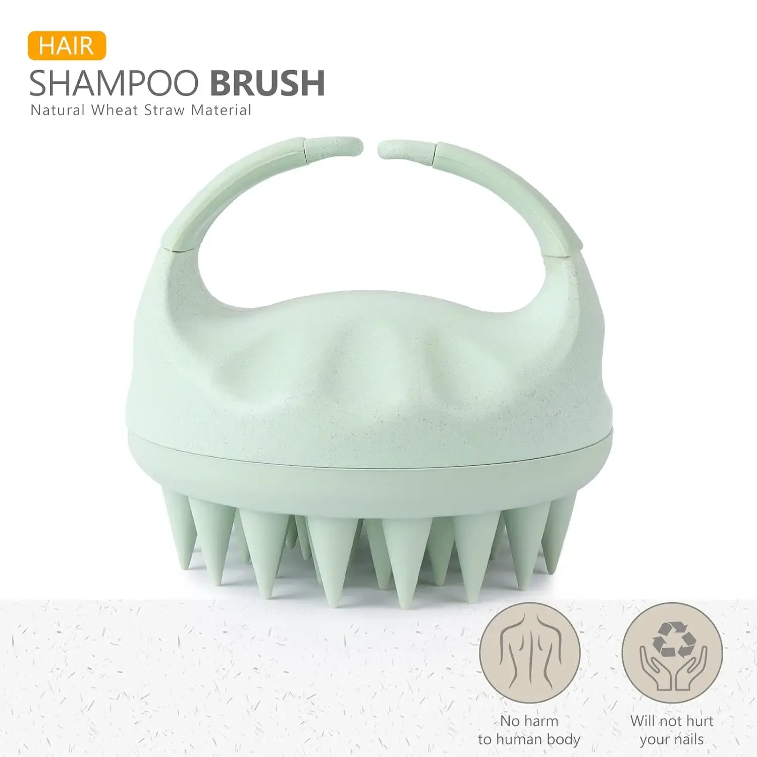 CALIYI Brosse de shampooing à masser le cuir chevelu, 1 ou 2 pièces, en silicone, peigne de nettoyage et de soin du cuir chevelu, outil de bain apaisant contre les démangeaisons 4