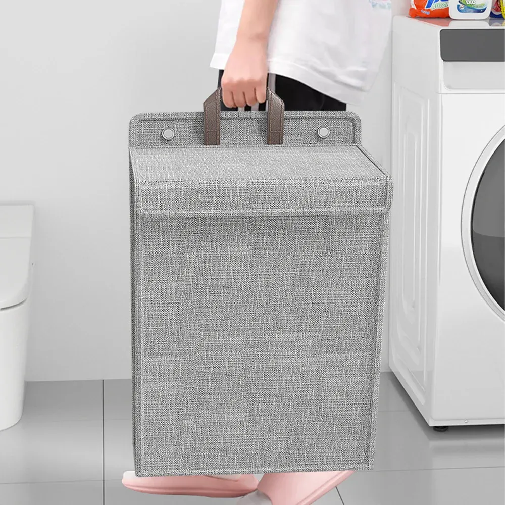 Détail du panier à linge adhésif pliable