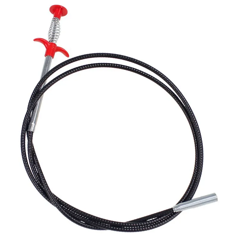 Déboucheur flexible multifonction 90/160 cm pour canalisations, outil de nettoyage et de récupération de cheveux 6