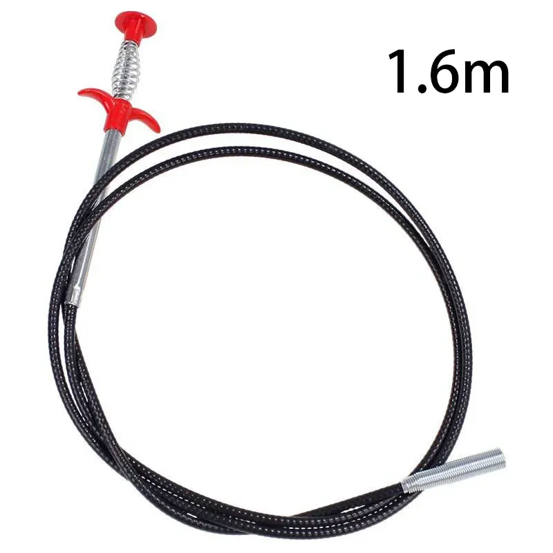 Déboucheur flexible multifonction 90/160 cm pour canalisations, outil de nettoyage et de récupération de cheveux 8