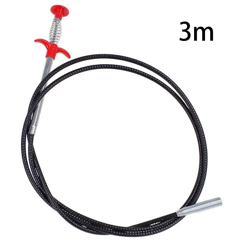 Déboucheur flexible multifonction 90/160 cm pour canalisations, outil de nettoyage et de récupération de cheveux 7