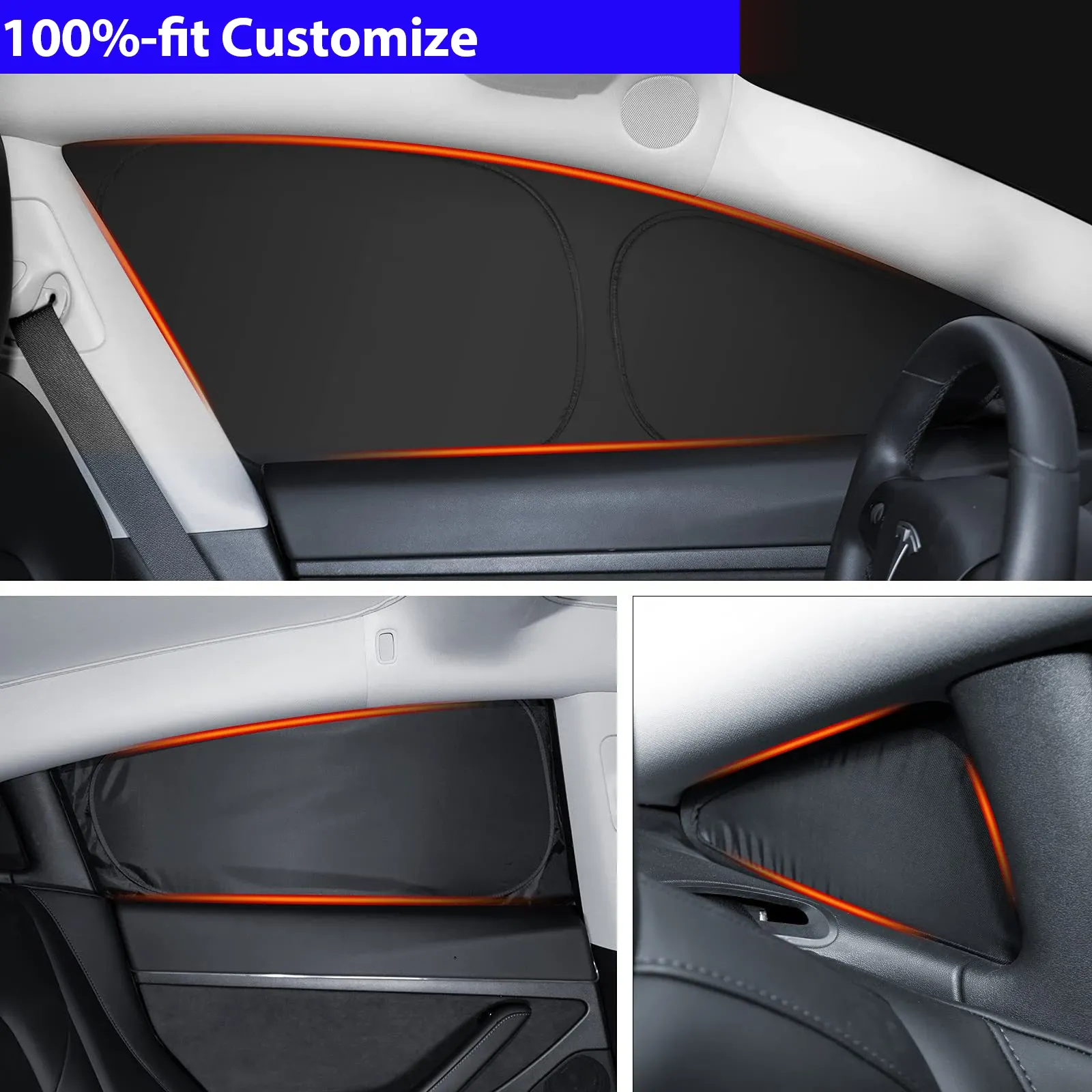 Pare-soleil Tesla Model Y vue détaillée