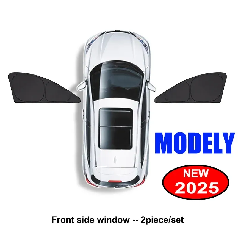 Pare-soleil pour Tesla Model Y Juniper 2025-2026, pare-brise avant avec protection de confidentialité pour fenêtres latérales, idéal pour le camping 16