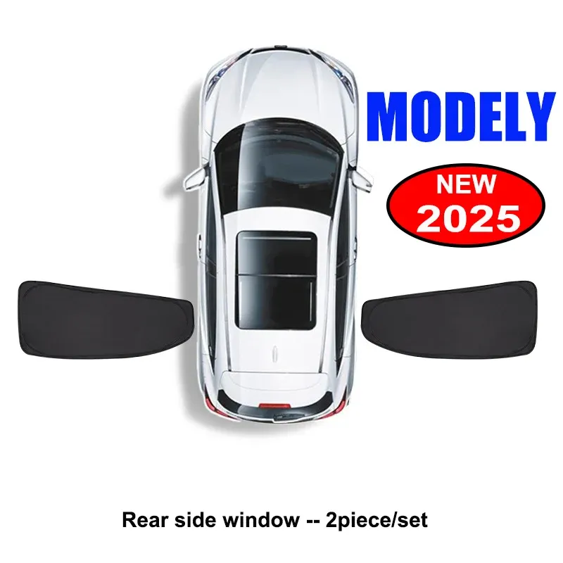 Pare-soleil pour Tesla Model Y Juniper 2025-2026, pare-brise avant avec protection de confidentialité pour fenêtres latérales, idéal pour le camping 17