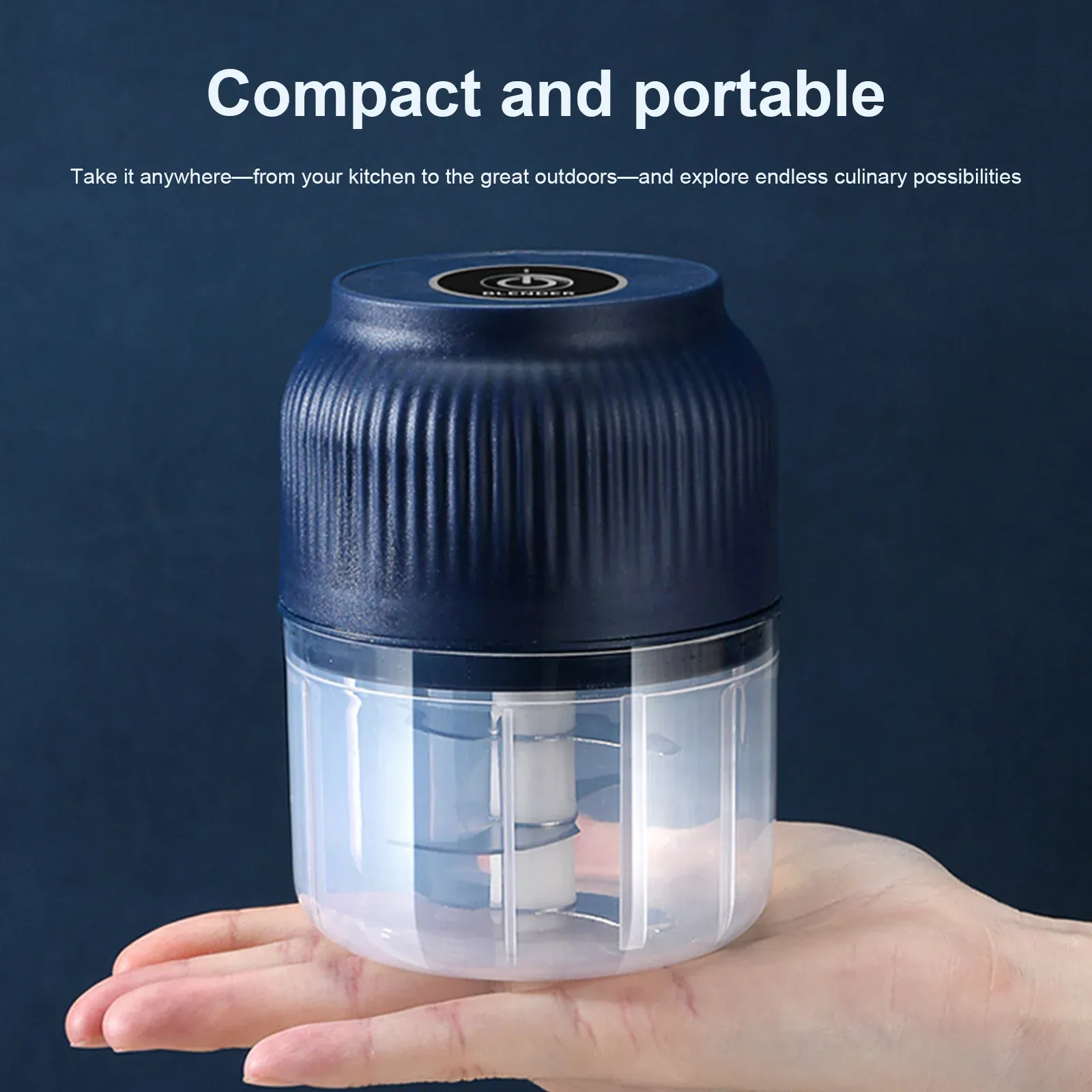 Hachoir électrique sans fil rechargeable 300 ml pour ail, oignon et gingembre 4