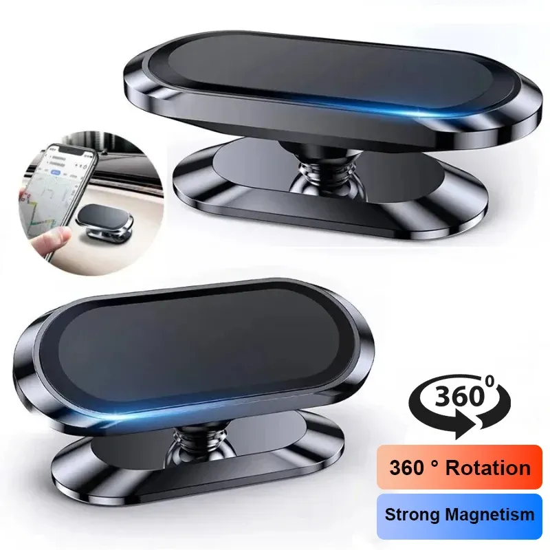 Support magnétique de téléphone pour voiture, rotation à 360°