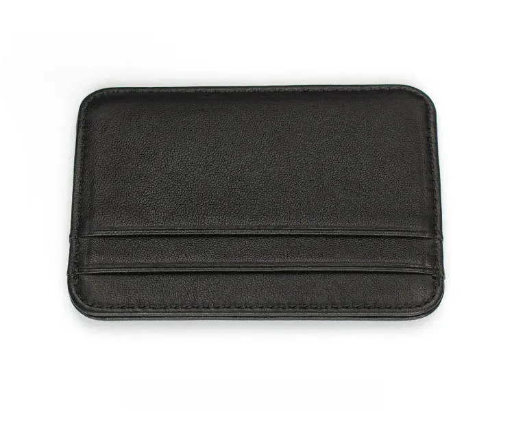 Portefeuille en cuir véritable en situation