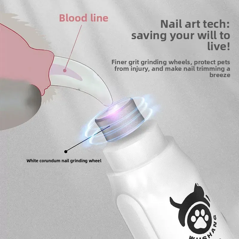 Lime à ongles électrique pour animaux, coupe-ongles électrique pour chats et chiens, outil de toilettage et d'entretien des griffes 5