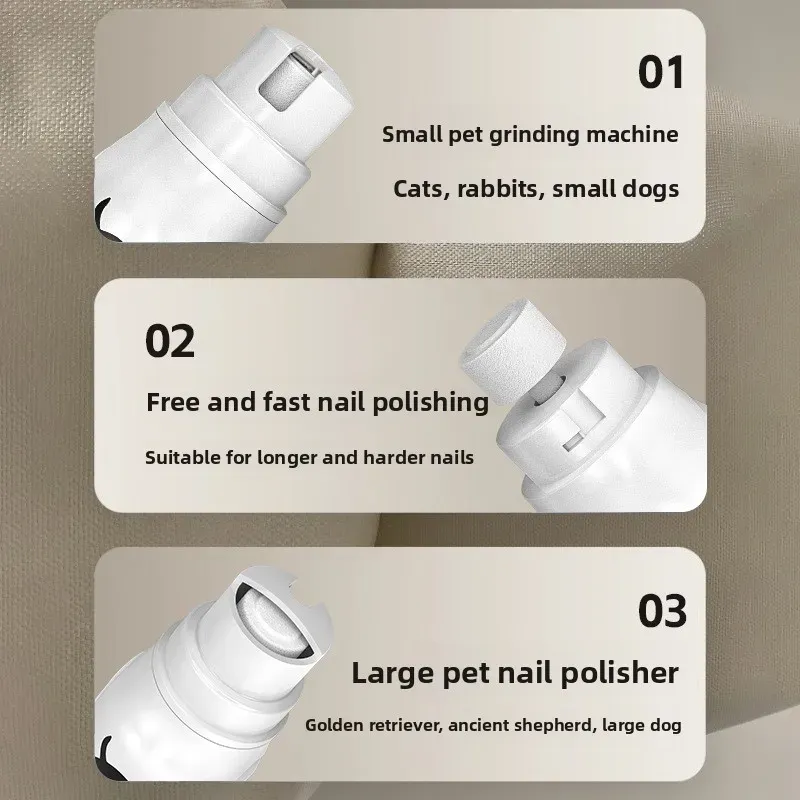 Lime à ongles électrique pour animaux, coupe-ongles électrique pour chats et chiens, outil de toilettage et d'entretien des griffes 6