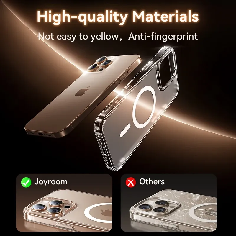 Coque Joyroom magnétique givrée pour iPhone 17 Pro Max, antichoc, finition mate, compatible chargeur sans fil 2