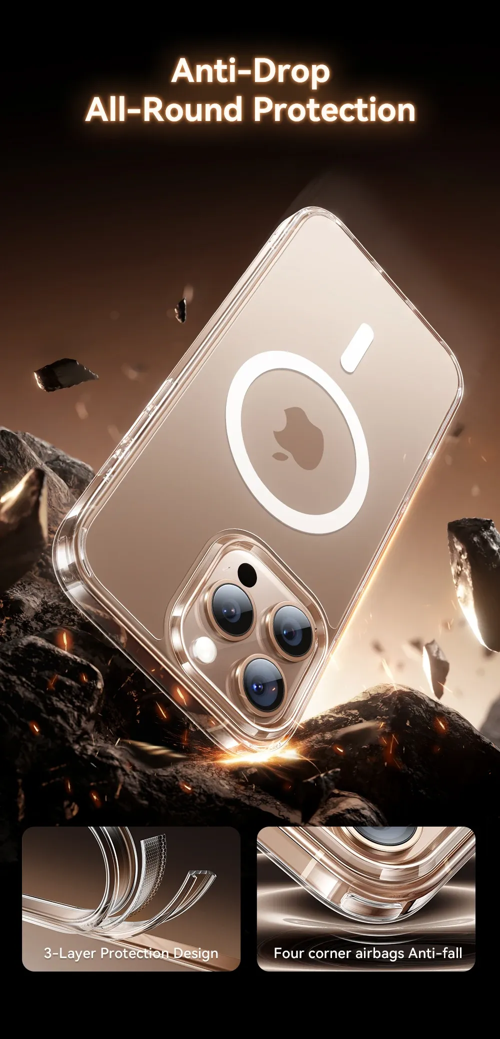 Protection complète de l'iPhone avec la coque givrée