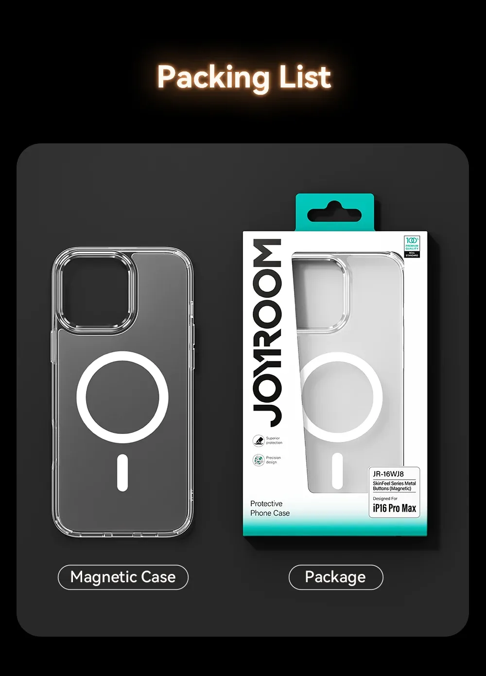 Contenu de l'emballage de la coque JOYROOM