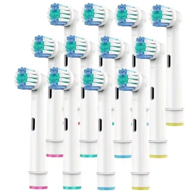 Têtes de brosse de rechange à poils souples pour brosse à dents électrique – Lot de 4, 12, 16 ou 20 – Compatibles Oral-B et Braun Professional 12