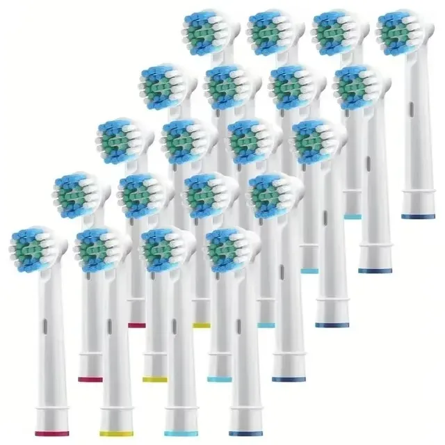 Têtes de brosse de rechange à poils souples pour brosse à dents électrique – Lot de 4, 12, 16 ou 20 – Compatibles Oral-B et Braun Professional 10