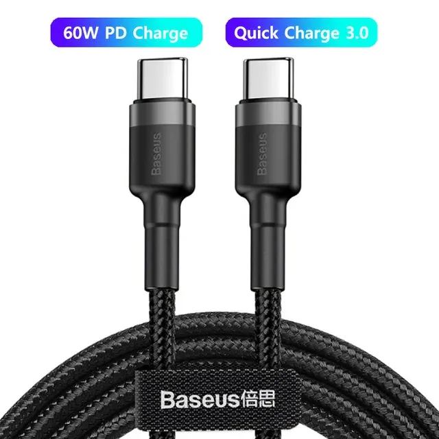 Câble USB-C vers USB-C Baseus 100 W, charge rapide PD, 5 A, pour iPhone 17, MacBook, Samsung et Xiaomi 11