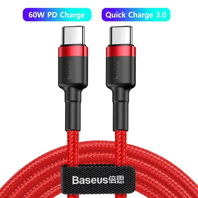 Câble USB-C vers USB-C Baseus 100 W, charge rapide PD, 5 A, pour iPhone 17, MacBook, Samsung et Xiaomi 9