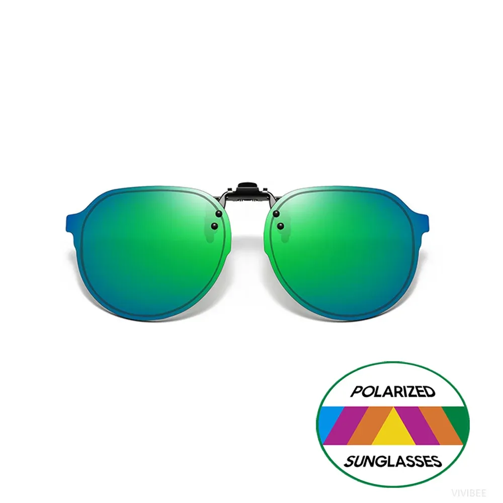 VIVIBEE Clip relevable pour lunettes de soleil polarisées, homme et femme, conduite et pêche, protection UV400, vision nocturne 13
