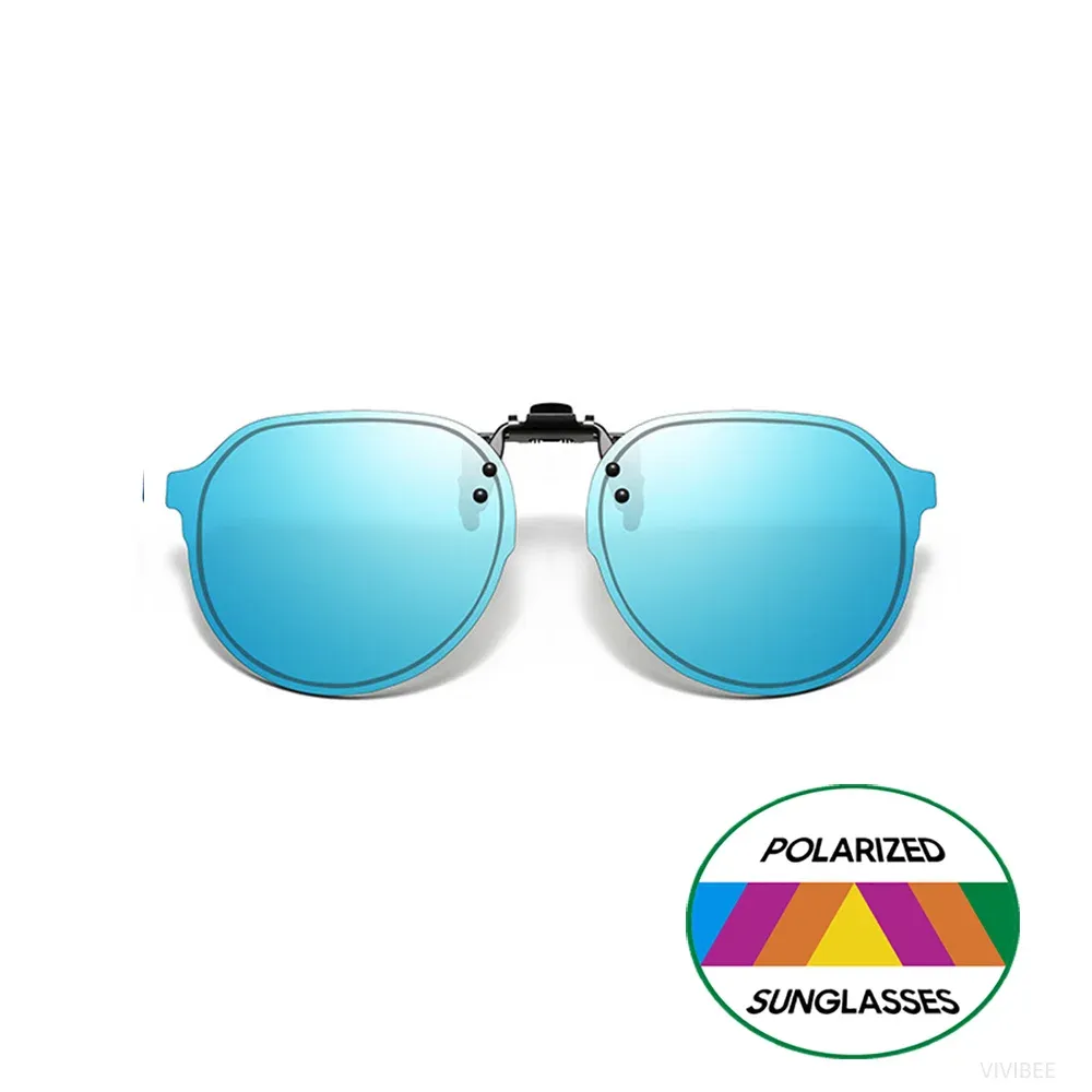 VIVIBEE Clip relevable pour lunettes de soleil polarisées, homme et femme, conduite et pêche, protection UV400, vision nocturne 7