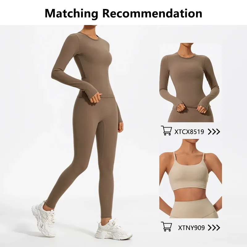 Leggings de sport taille haute pour femmes Hearuisavy, tissu ultra doux, effet push-up 4