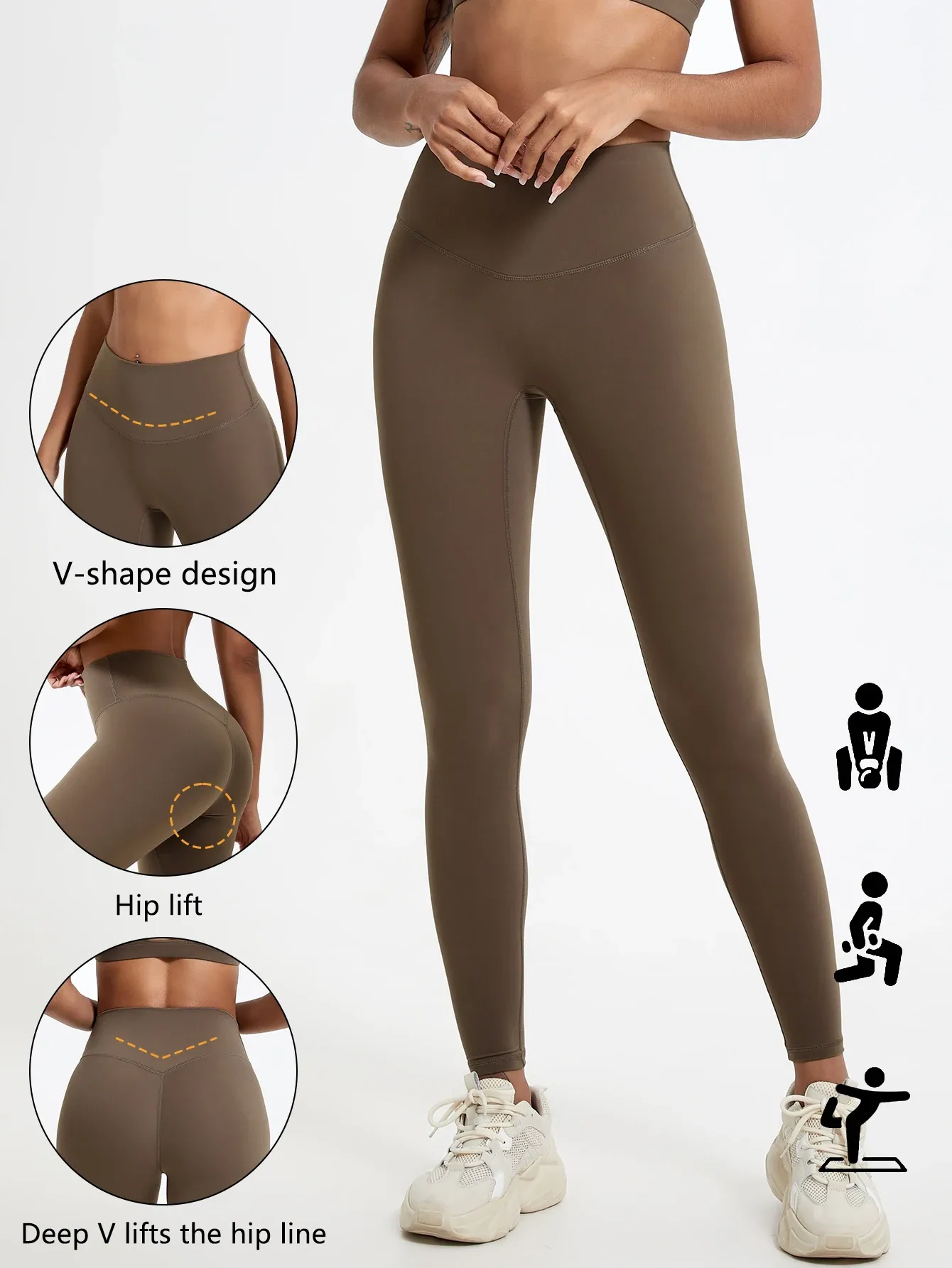 Leggings de sport taille haute pour femmes Hearuisavy, tissu ultra doux, effet push-up 20