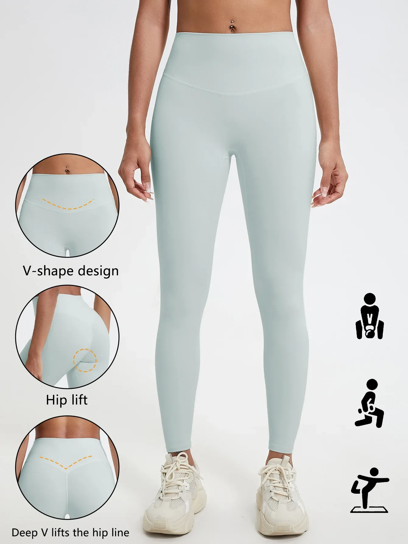 Leggings de sport taille haute pour femmes Hearuisavy, tissu ultra doux, effet push-up 11