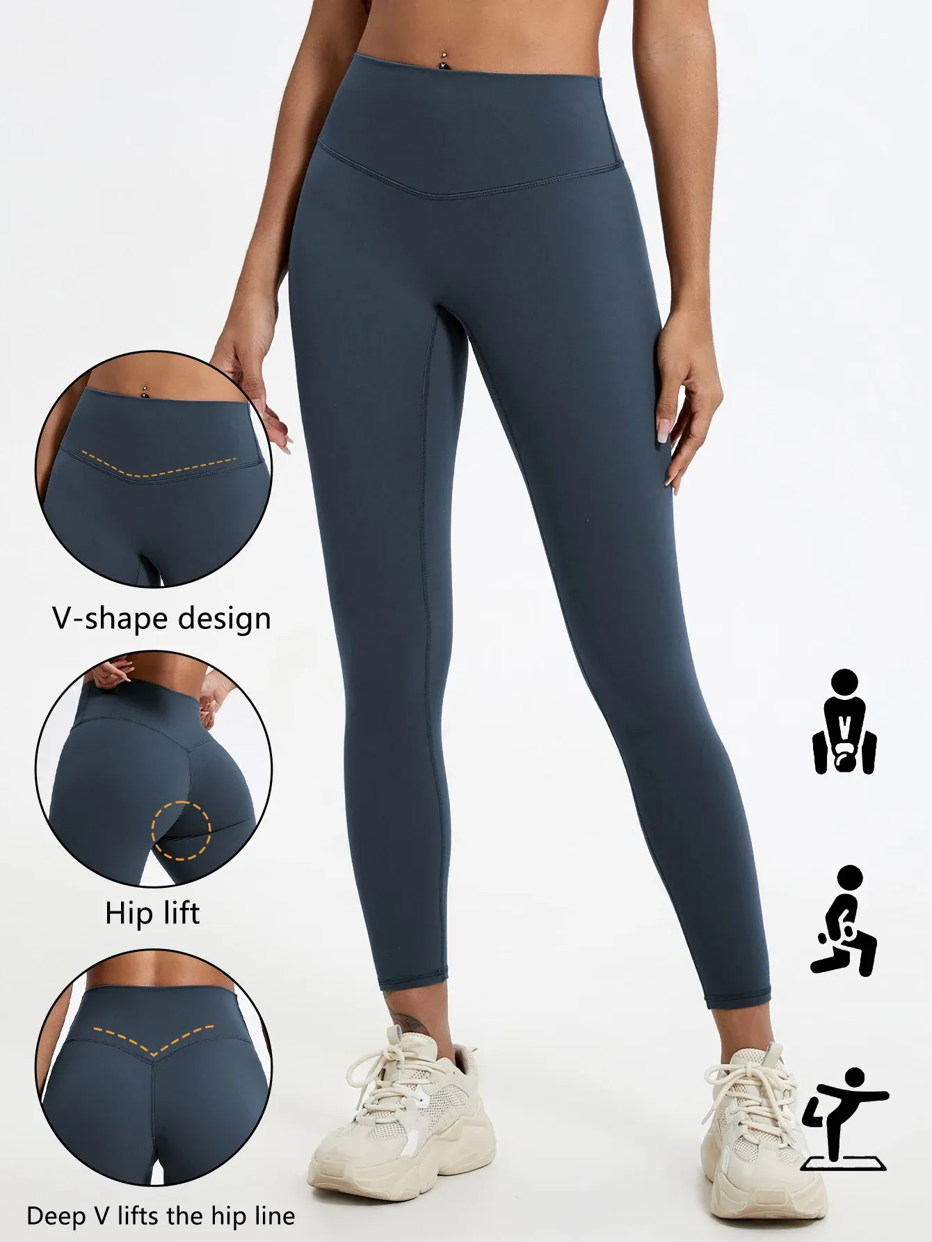 Leggings de sport taille haute pour femmes Hearuisavy, tissu ultra doux, effet push-up 10