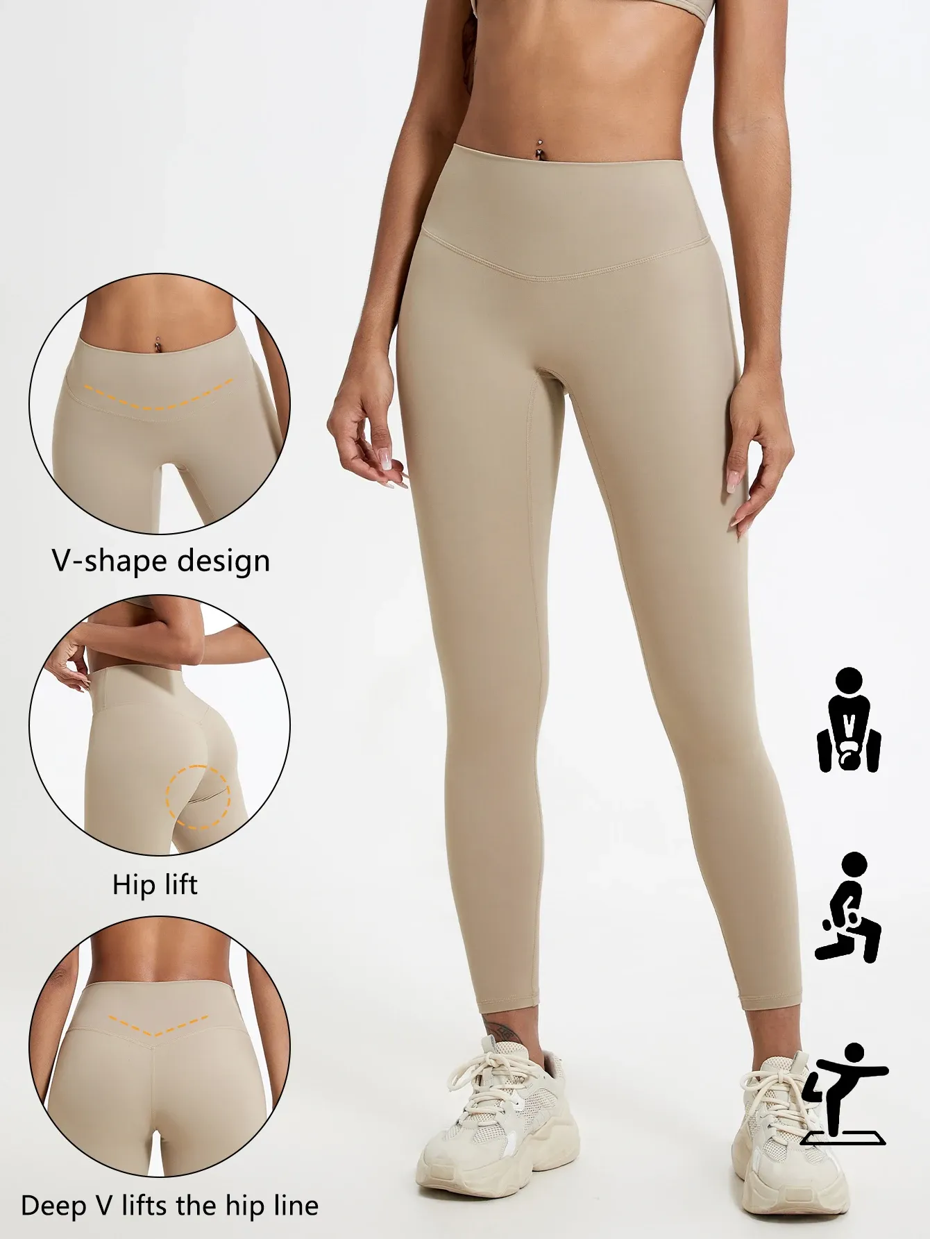 Leggings de sport taille haute pour femmes Hearuisavy, tissu ultra doux, effet push-up 13